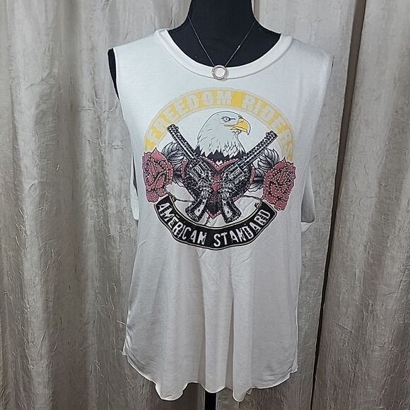 Embellished White Muscle Tank Top - Picture 9 of 12